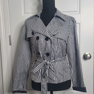 Forever 21 black and white checkerboard jacket size large